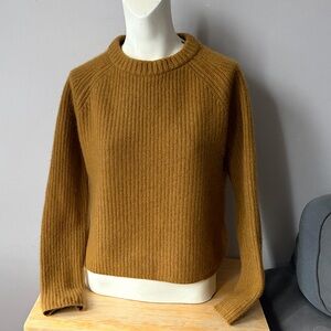 Jenni Kayne 100% Cashmere Ribbed Bronze Sweater